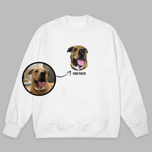 Personalization Embroidered Dog Hoodie On Sleeve, Personalized Initials Embroidery Sweatshirts, Matching Couples Outfit, Cat Mom Gift