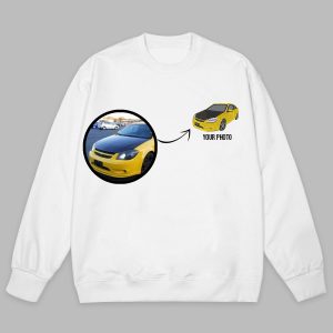 Personalized Embroidered Custom Car With Photo Sweatshirt Custom Embroidery Car Motorbike Sweatshirt Tshirt Gift